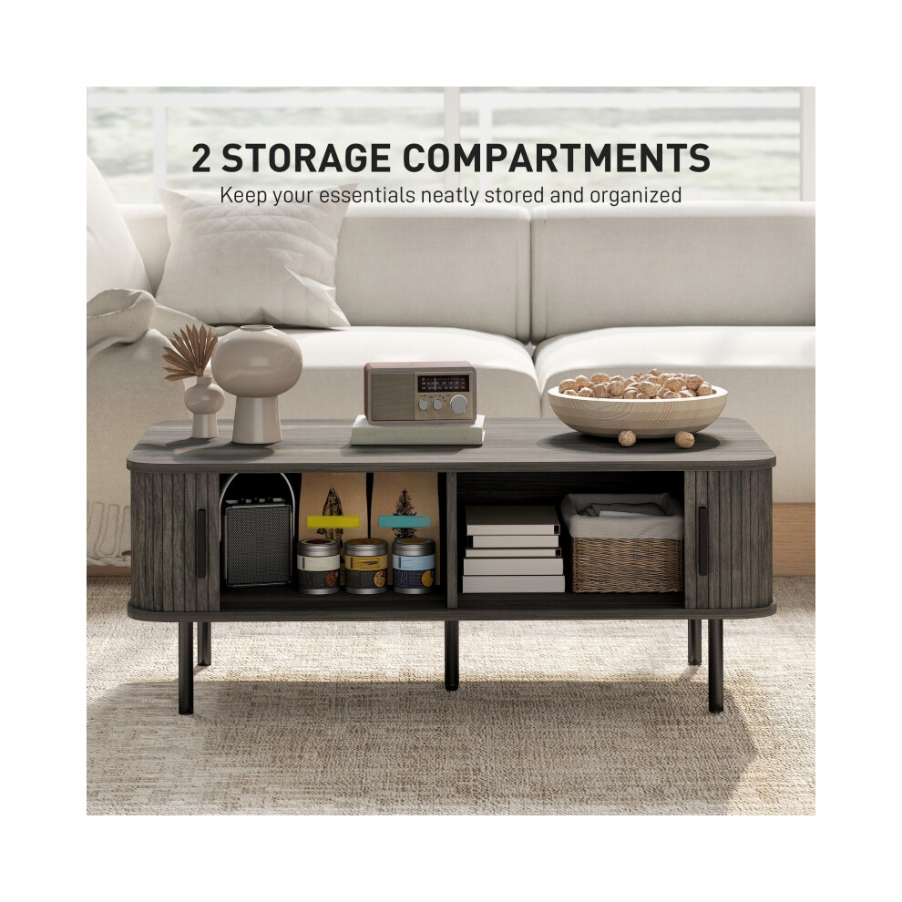 Living Room Coffee Table with Storage Grey Wood-Effect Slatted Tambour Sliding Doors & Elevated Design for Modern Homes-image-OPC-PMYFPF7-NEW