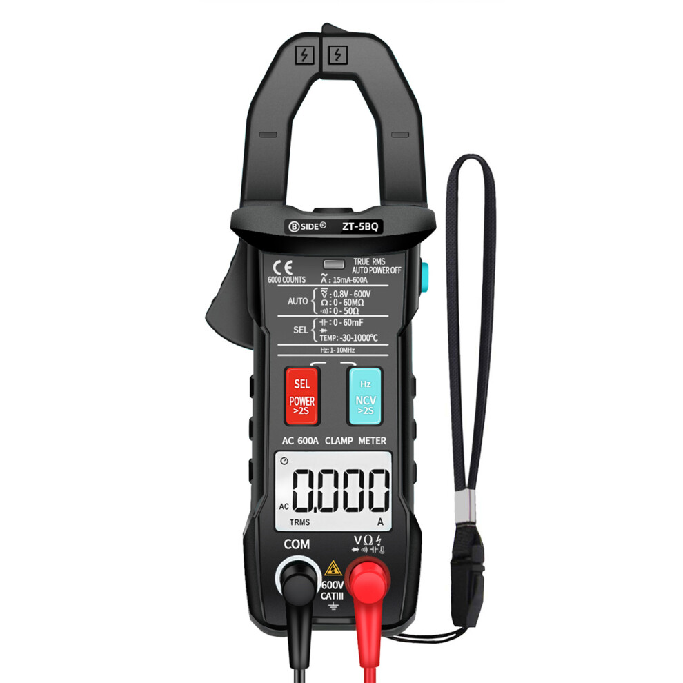 Bside Zt-5Bq Clamp Multimeter With Bluetooth & Flashlight 6000 Counts True Rms 8381360827448