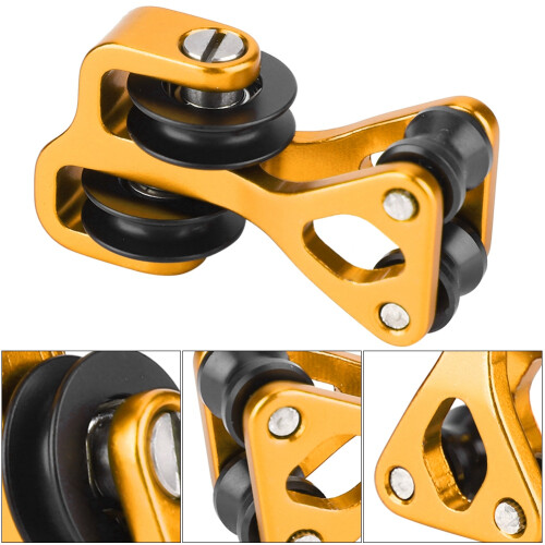 Leichter Aluminium-Bogenschieber für Compoundbogen-Kabel – Gelb 2