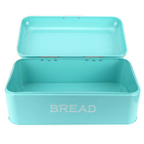 Large Capacity Iron Bread Box – Blue, 42x16.5x24cm Kitchen Storage