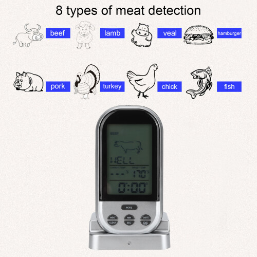 Digital Wireless Meat Thermometer with Probe for Accurate Cooking 2