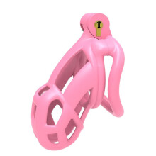 Adult Sex Toys 3D Cobra Resin Penis Lock, Sissy Chastity Cage Sex Toys Chastity Male cage Lock -4 Rings, 90g-100g -H324 (L)