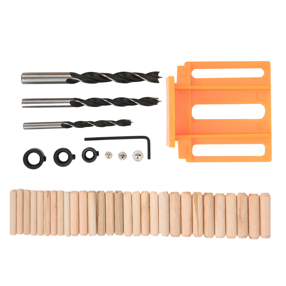 DIY Wood Drill Guide - 41Pcs Set with Adjustable Hole Locator Orange-image-OPC-PMYG6QS-NEW