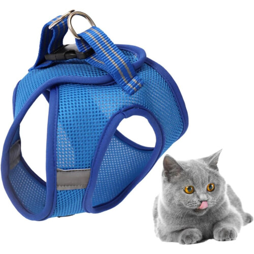 Soft Mesh Cat Vest Harness Kitten Set Breathable Pet Pulling Strap (size S) 1