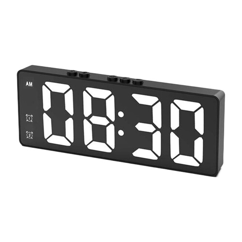 (A) Bedside Clock Digital Alarm Clock With Dual Alarms Small Digital Clock