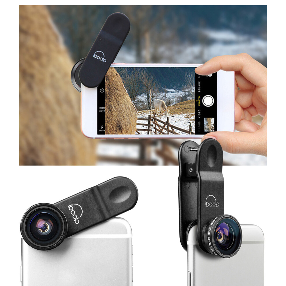 Hd 0.3X Ultra-Wide Angle Lens Clip For Smartphones, 175, Aluminum Dark 8181360837665