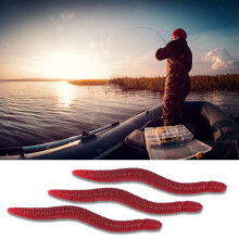 4cm Weiche Insekt Fischköder 200 Stück Rote Gummimulien für Süßwasser