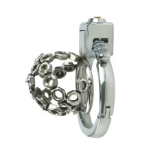 Men's Metal Chastity Lock Penis Lock Adjustable Penis Ring Chastity Cage Beginner Cage Chastity Device Sex Toys to Prevent Erection ZC-0107
