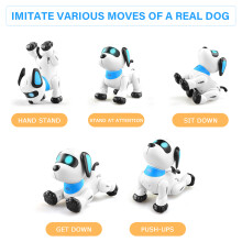 K21 Elektrischer Robotertier Hund Stunt-Spielzeug, Sprachsteuerung, Programmierbar, Musik & Tanz, 18x11x18cm