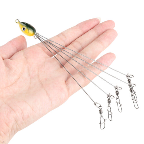 Hochwertiges 5-armiges Umbrella Rig Jig Head Köder mit Rotationen, Größe 3#