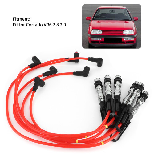 6Pcs Ignition Spark Wires for Corrado VR6 2.8/2.9 with Pull Rod 2