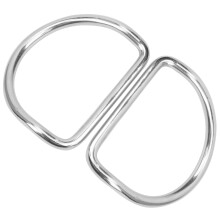 2 Pcs Stainless Steel 5.08cm Bent Diving D-Rings for Webbing 2.0in