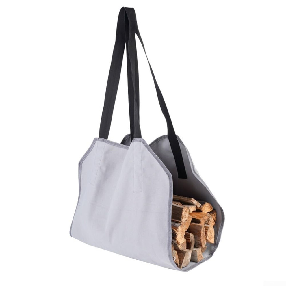 Convenient Firewood Transport Solution Lightweight and Canvas Bag (Gray)-image-OPC-PMYGS28-NEW