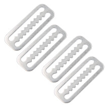 4pcs Stainless Steel Weight Belt Retainers for 2in Webbing, Silver