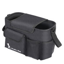 Universal Stroller Organizer Bag with Cup Holders, 31x10x22cm, Black