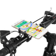 Verstellbarer Aluminium-Fahrrad-Handyhalterung für Smartphones – Schwarz