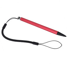 Stylus-Stift mit Federseil für resistive Bildschirme Touch POS PDA Navigator (Rot)