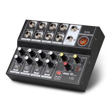 8 Channel Portable USB Audio Mixer, Black, 173*130*40mm