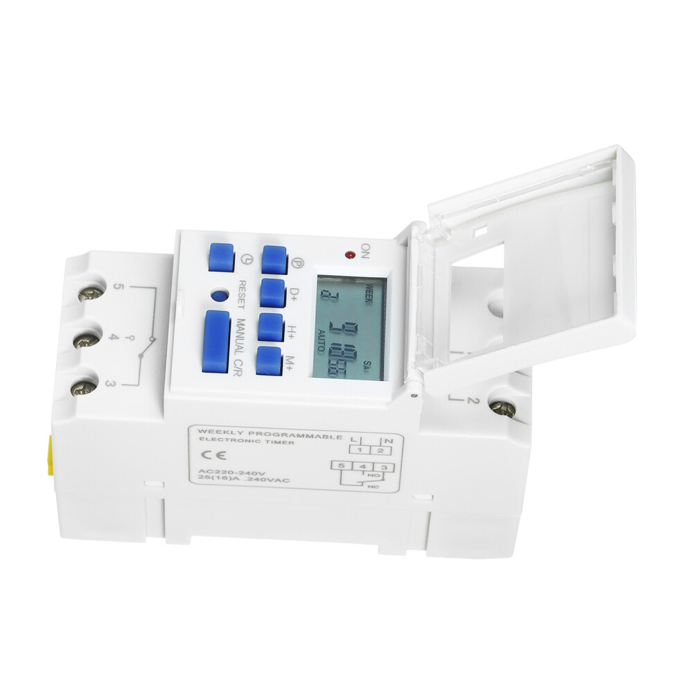 220V Digital Timer Switch Thc15a Lcd Display 7-Day 16A Programmable 9451360854573