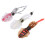 3 Stück Tiefsee Soft-Squid Köder – PVC, Braun/Pink/Weiß, 80g 10