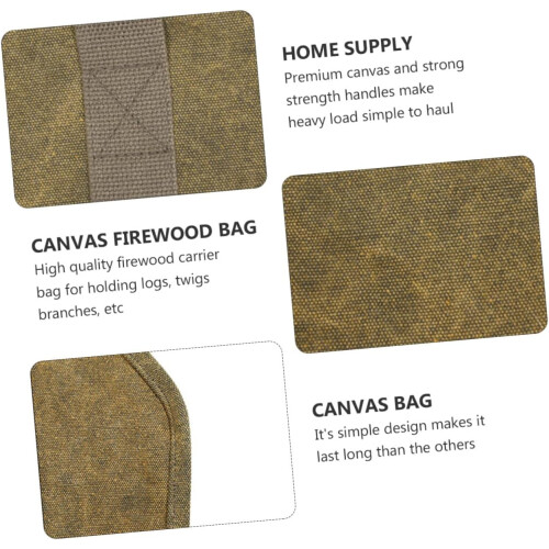 Fire Pit Logs Carrier Canvas Camping Kitchen Storage Bag Easy Handling 1