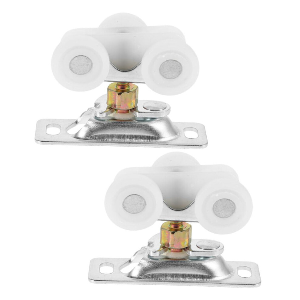 2Pcs Sliding Door Track Pulley For Rvs Camper Motorhome Folding Roller Wheels With Screws Stable And Install Sliding Door Hardware 9105992063642