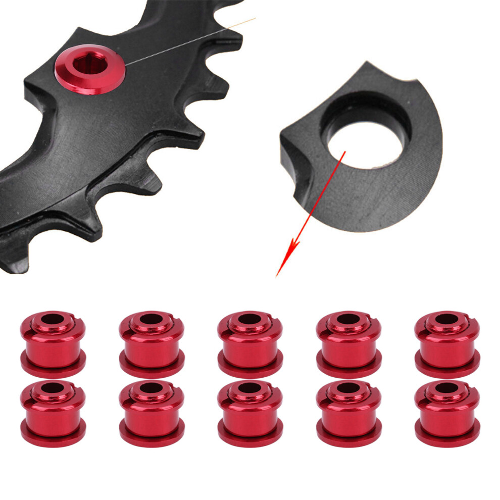 10Pcs Aluminum Alloy Chainring Bolts 4.9Mm For Mountain & Road Bikes 6951360860367