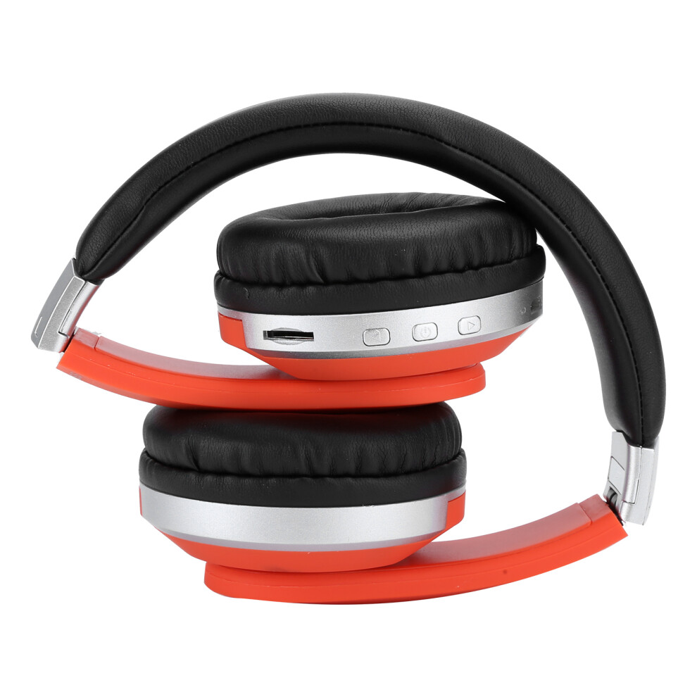 Wireless Foldable Over Ear Headphones With Mic Stereo Gaming Headset Orange