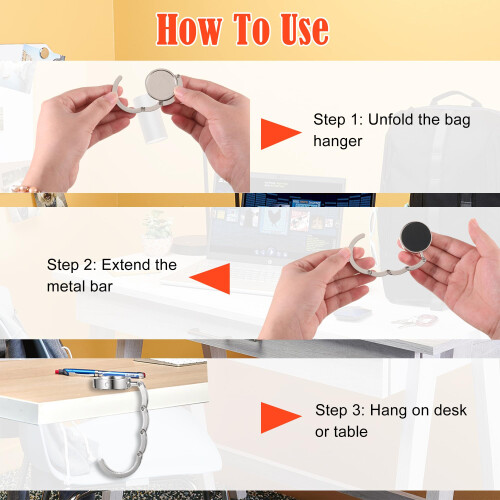 2pieces Portable Folding Hook Organize Efficiently With Stylish 1