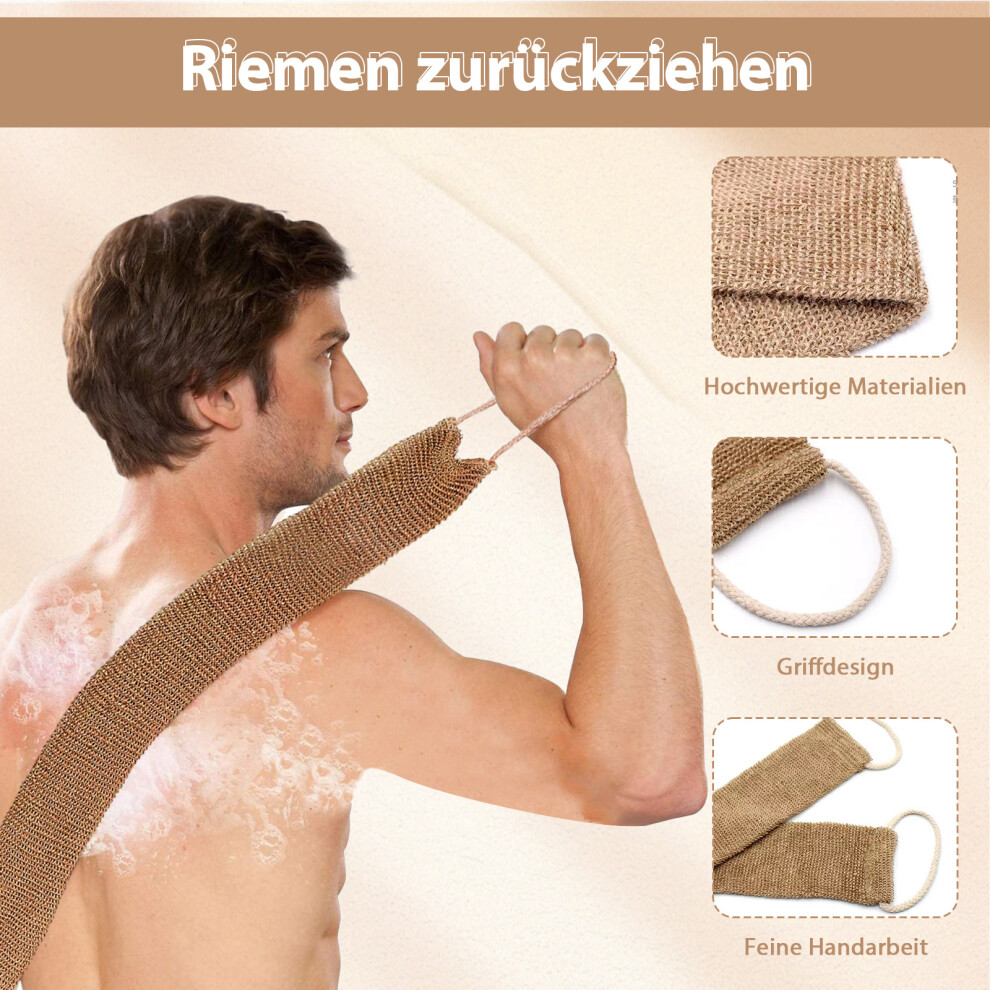 2pieces Non-toxic Jute Fiber Made Back Washer Strap For Scratch-proof