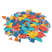 Wooden Geometric Pattern Blocks Puzzle Toy for Kids 3+ 3.8x21x24.5cm