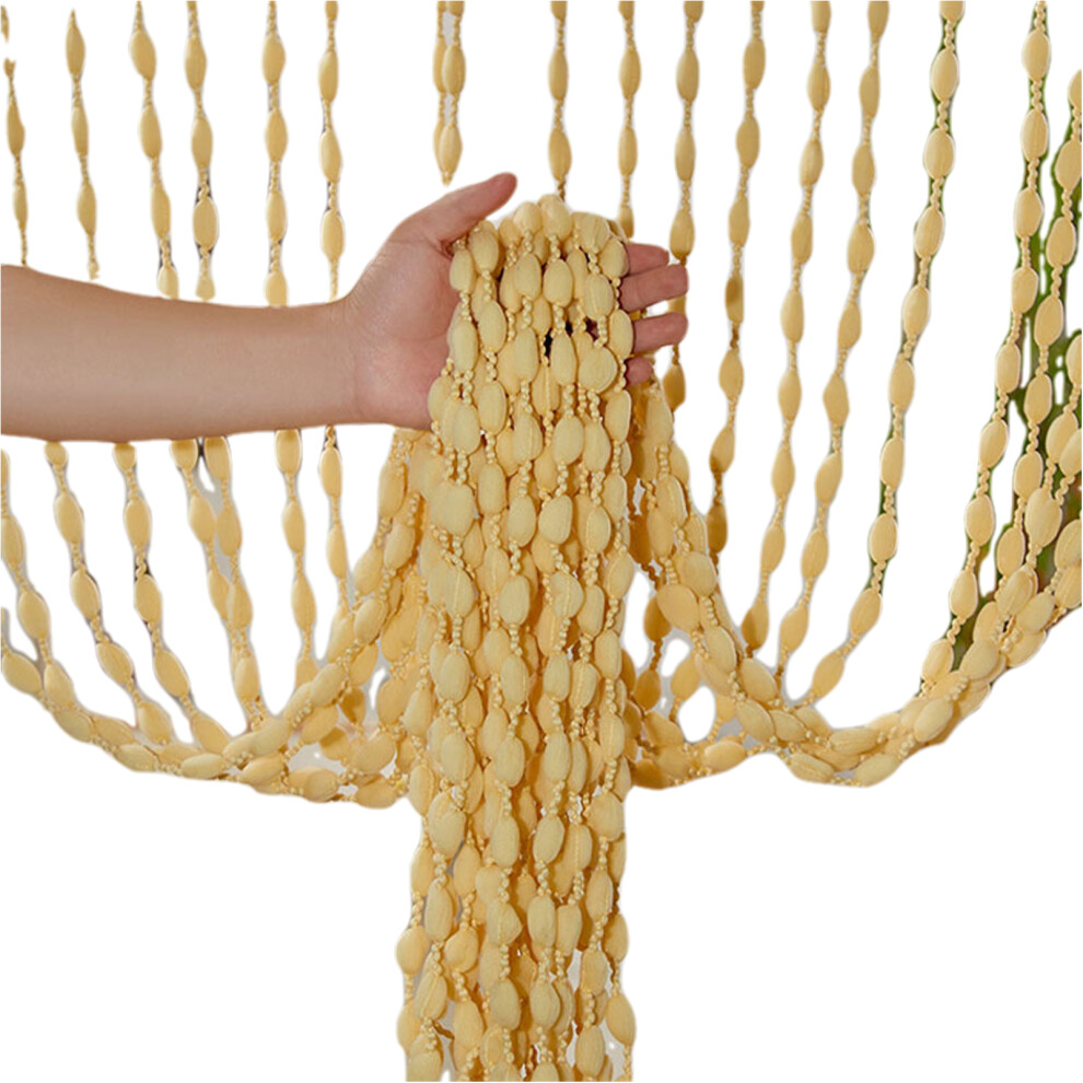 (D) Polyester Qiboyuye Wooden Beaded Door Curtain Bead Curtain For Hallway-image-OPC-PMYHCGB-NEW