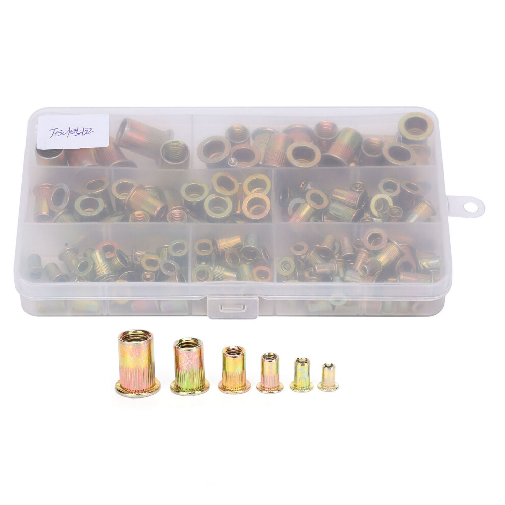 160Pcs Zinc Plated Carbon Steel Rivet Nut Set M3-M10 Threaded Inserts 6951360870380