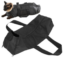 Cat Bathing Restraint Bag Safe Grooming Shower Sack Waterproof Mesh 20x15cm