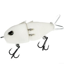 Effective For Bass & Trout Fishing with 6cm 3D Printed Lures Hard Crankbaits Featuring Lifelike Movement and Enhanced Hooking (White)