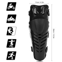 Motorcycle Knee Guards Pair, Adjustable, Breathable, 11x39cm