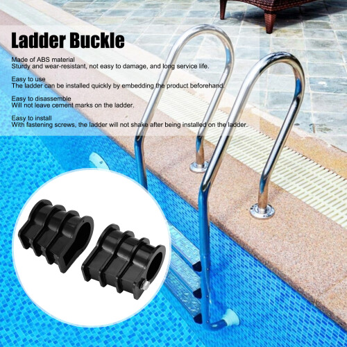 2Pcs Plastic Ladder Buckle Set for Pool Embedded Ladder Accessories 2