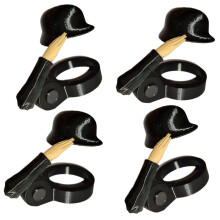 Soldier Salutes Beer Bottle Caps Helmets Efficient Dustproof Decorative Designs for Party Veterans Enthusiasts 4 Black