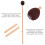 Marimba Stick Mallets Beech Handle Blended Yarn Coffee 1 Pair 3