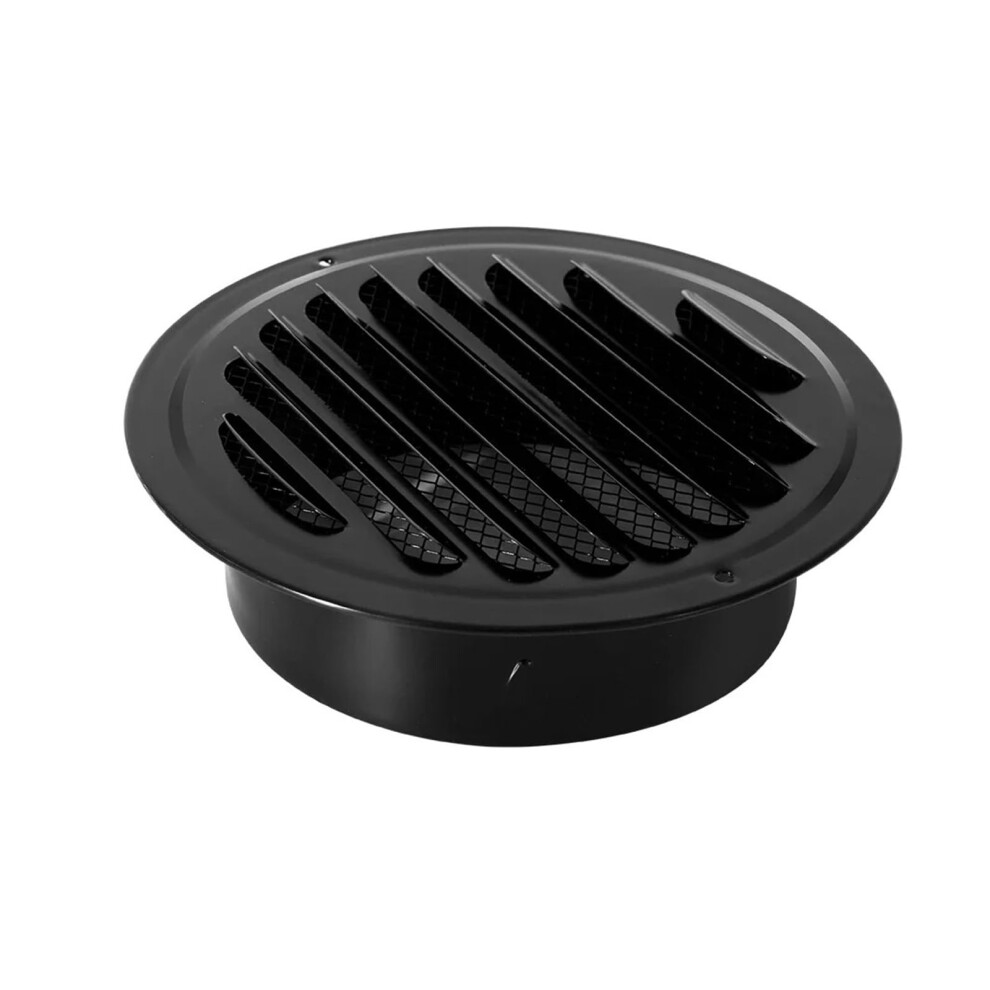 70-200Mm Round Stainless Steel Black Round Vent Grille Range Hood Exhaust Pipe Exterior Wall Ventilation Exhaust Vent(80Mm) 9067246702656