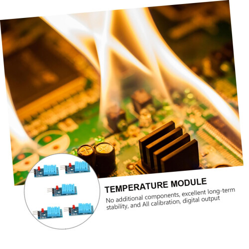 5pcs Digital Sensor Module for Temperature and Humidity Measurement Hygrometer Humidity Digital Output Long-term Stability 2