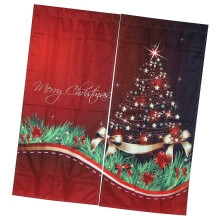 Waterproof Christmas Curtain Decor 150x166cm Polyester Holiday Ornament