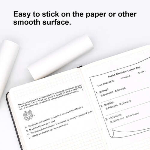 110x30mm Self-Adhesive Thermal Paper Roll 3 Pack for Portable Printer