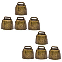 8pcs Sturdy Metal Cattle Bells for Farming Pet Supplies Loud Sound and Vintage Style