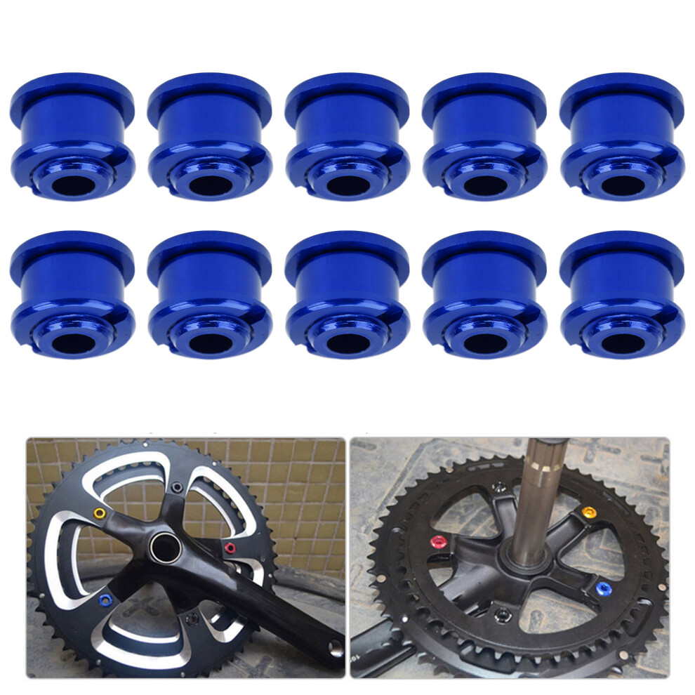 10Pcs Aluminum Alloy Chainring Bolts 4.9Mm Blue For Mountain & Road Bikes 8431360896200