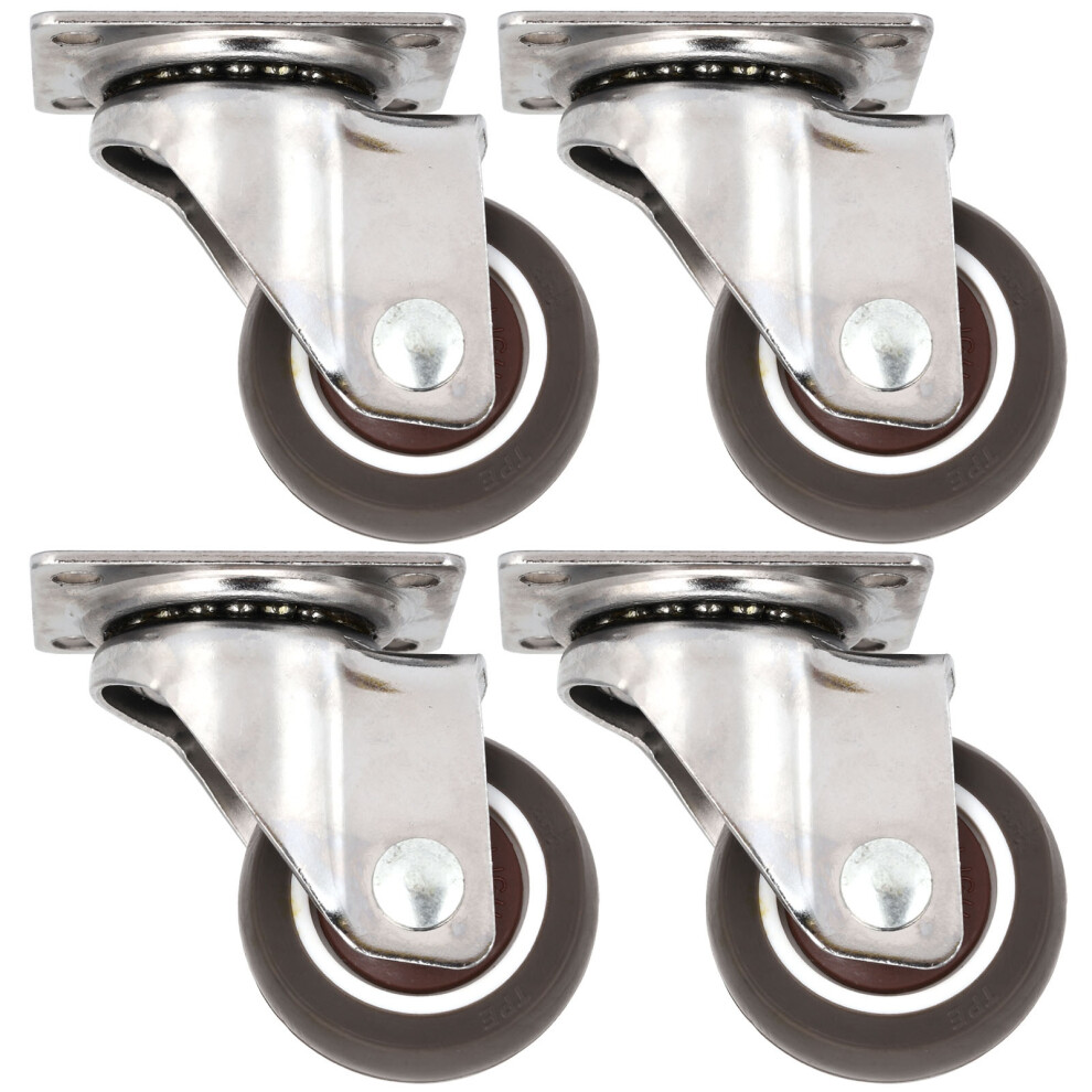 4Pcs Tpr Swivel 360 Silent Casters For Home Furniture, 38Mm 7631360897127