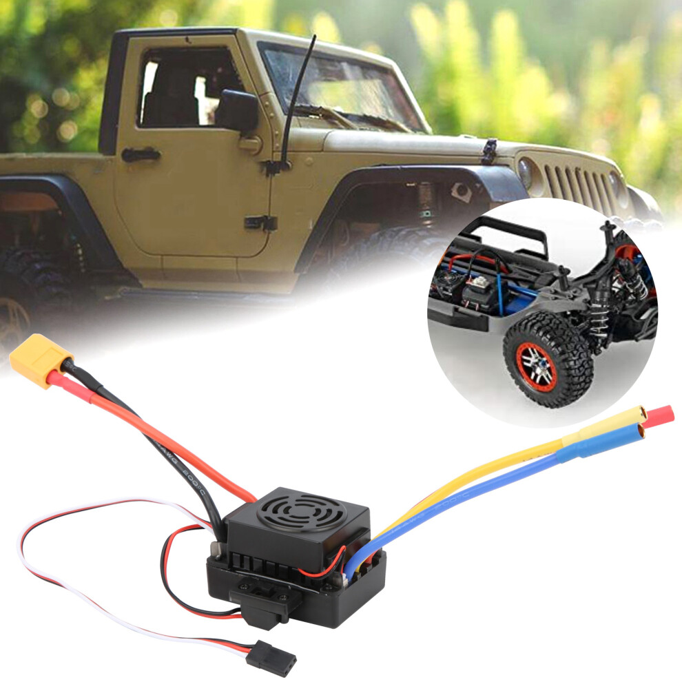 High-Performance 60A Brushless Esc With Xt60 For Scx10 1/10 Rc Car Models Black 9471360897936