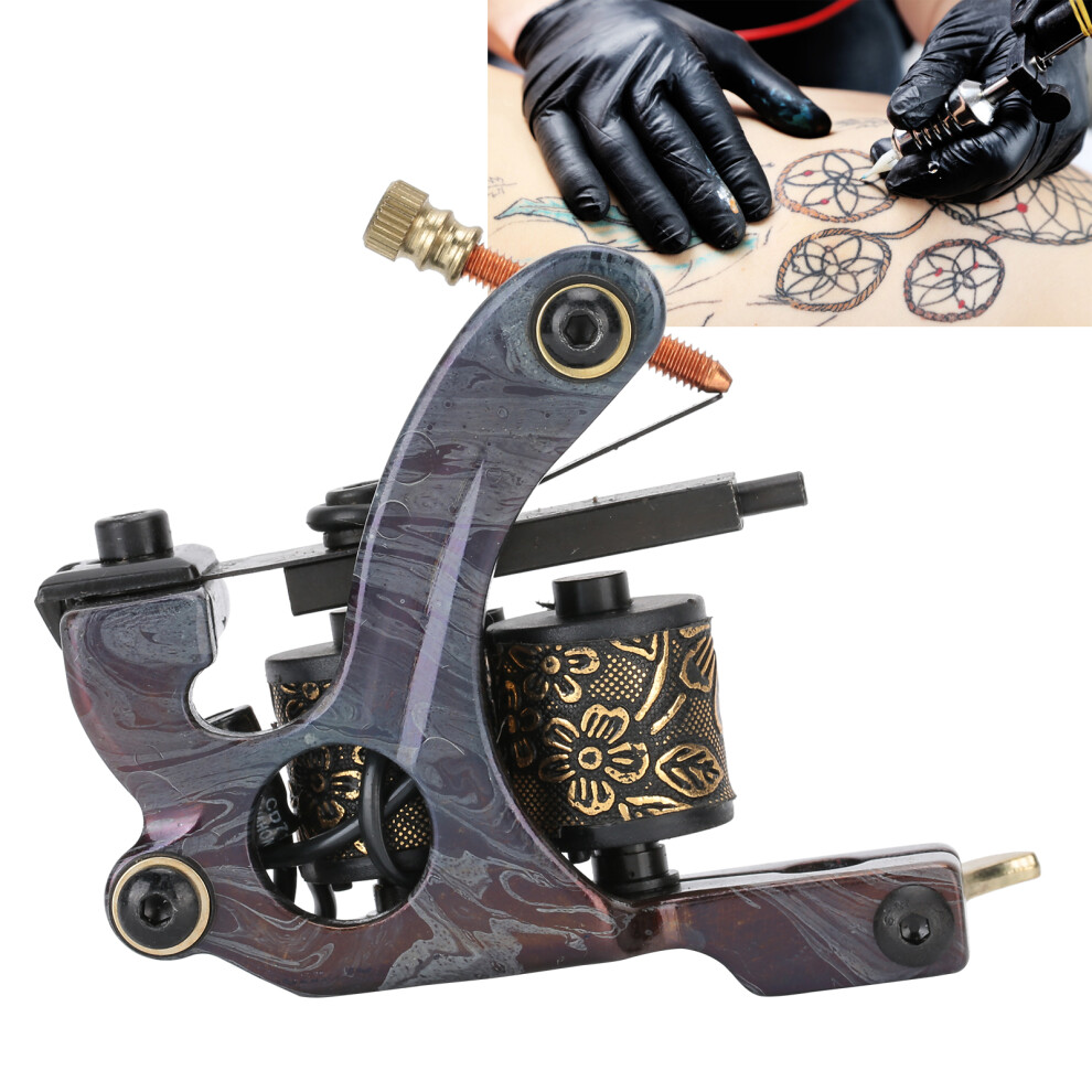 Carbon Steel Liner Shader 10 Turns Tattoo Coil Machine for Lining & Shading
