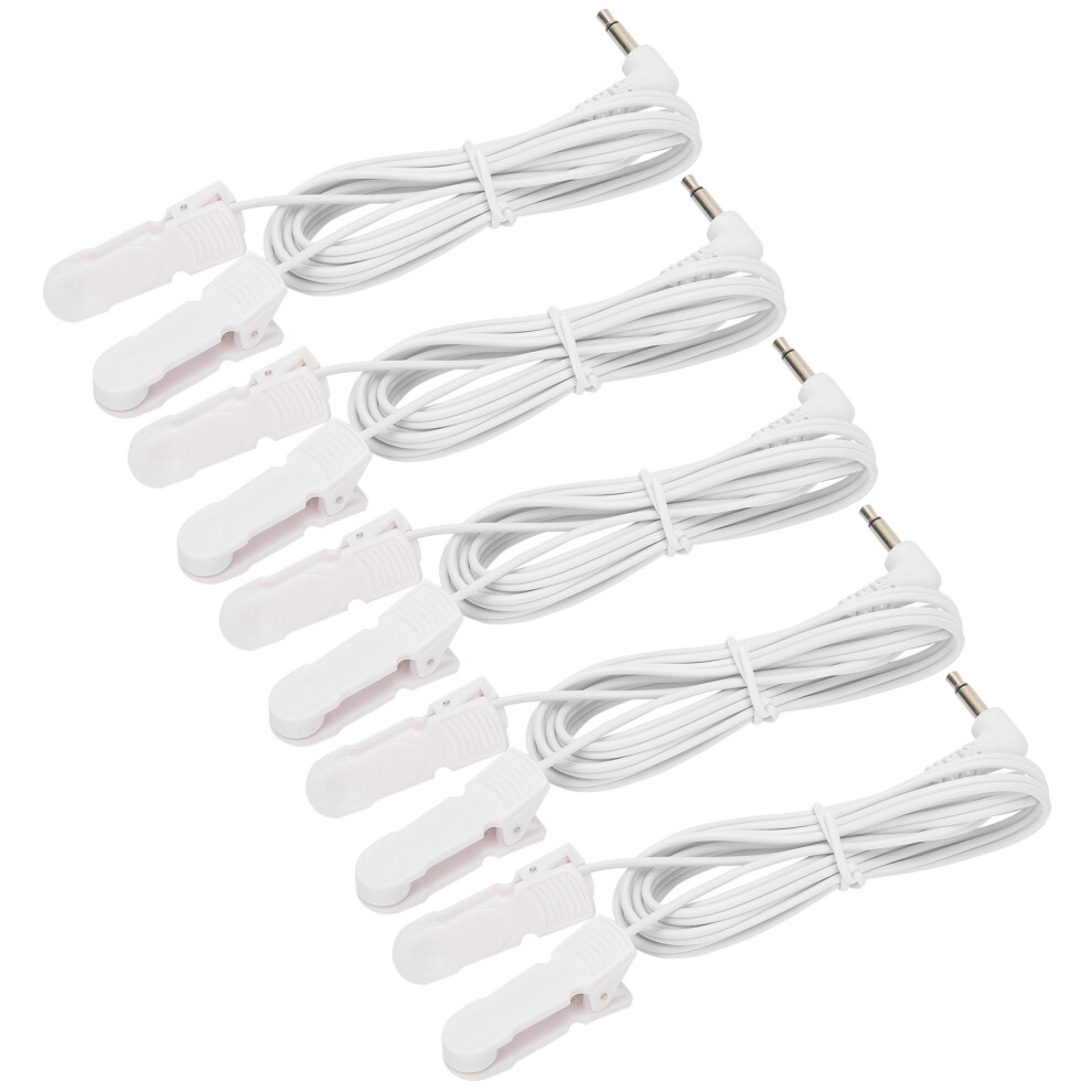 5pcs 3.5mm Copper Electrode Lead Wires for TENS Unit 1.2m