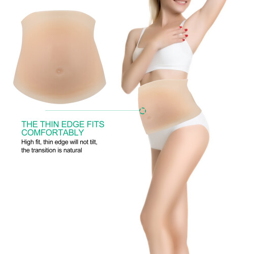 Fake Silicone Pregnancy Belly 2-3 Months White, Actor Performance Prop 2